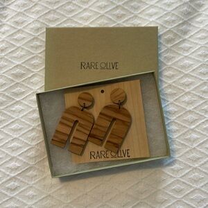 NOWT Rare Olive wood earrings